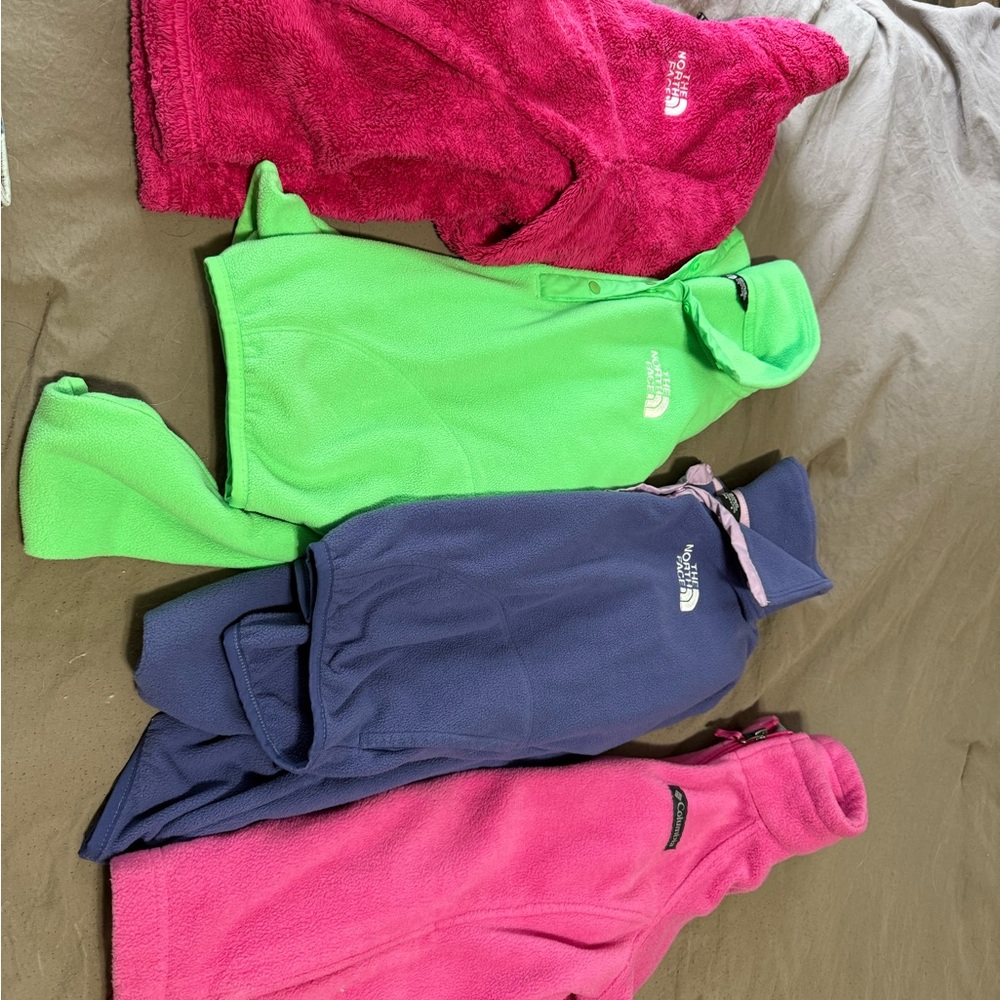 The North Face Kids Fleece Sweaters - Pink, Green, Blue